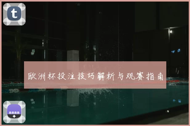 欧洲杯投注技巧解析与观赛指南